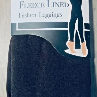 Fleece Lined Fashion Leggings Brown, S/M